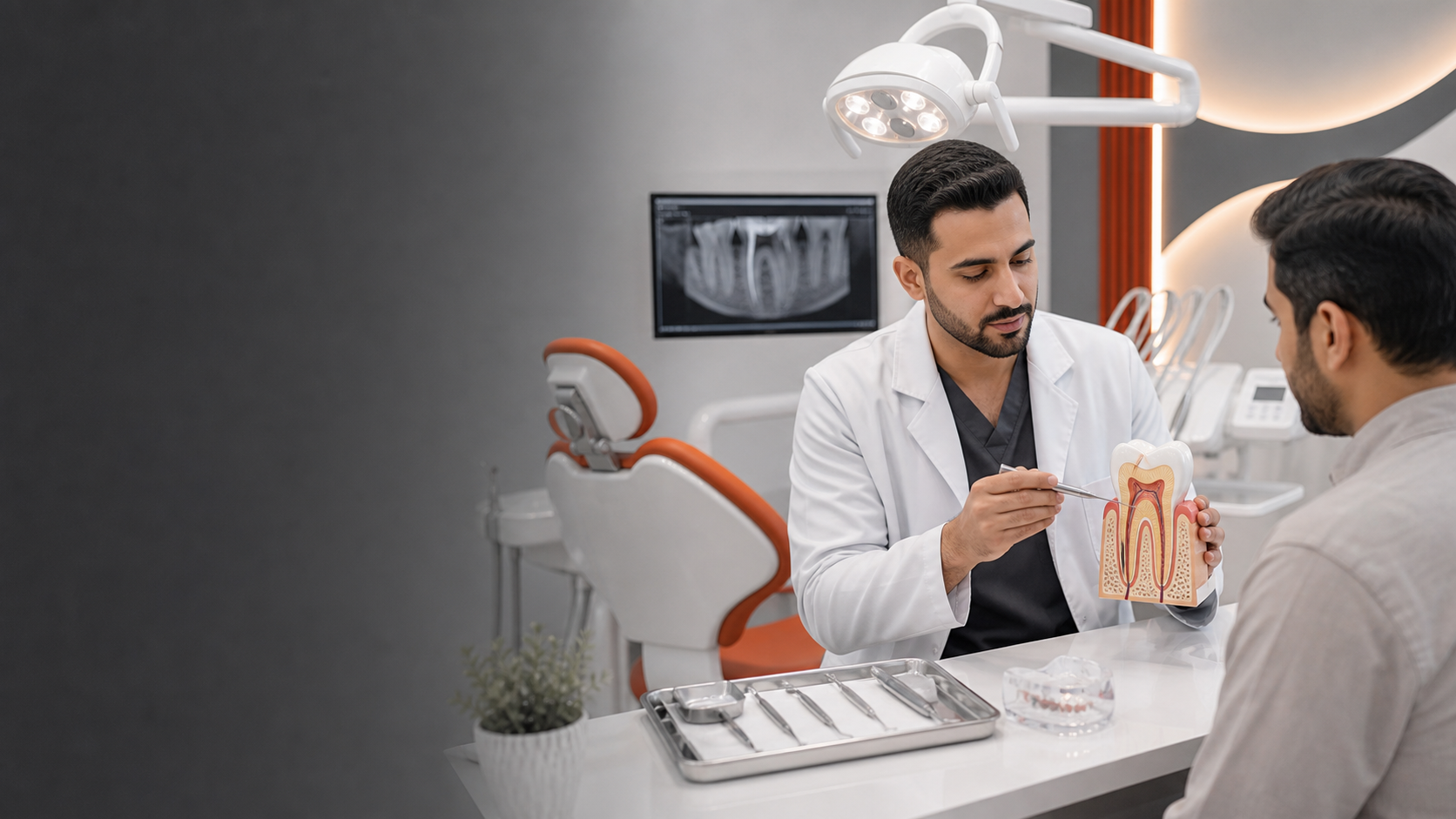 Root canal treatment model